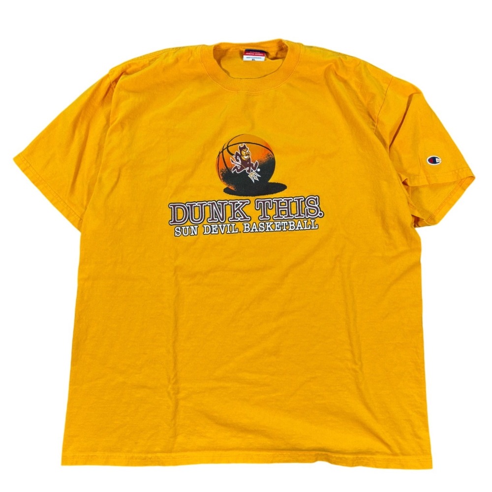 Vtg Champion ASU Arizona State University Basketball Dunk This Sun Devil Sparky